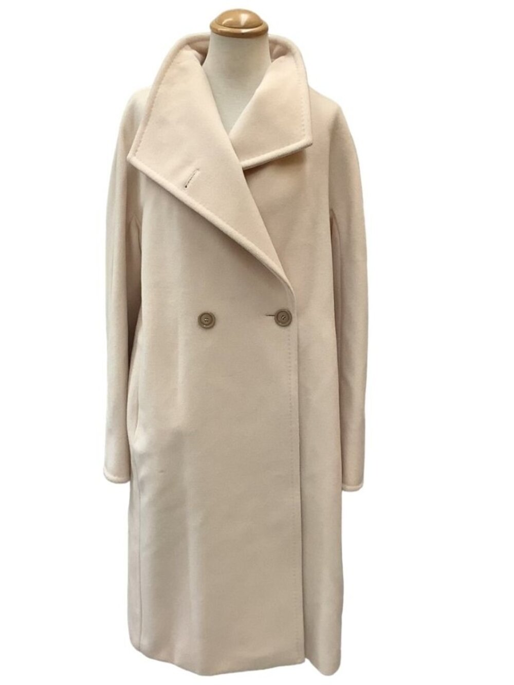 Max Mara Long Coat 40 Ivory
